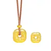 Puzuo Retención de Color Fuerte Oro Accesorios DIY Colgante de Caqui Collar Nuevo Estilo Chino Colgante de Caqui para Mujeres
