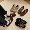 Zapatos retro Mary Jane estilo francés para mujer, nuevos zapatos planos bajos de otoño 2026, mocasines suaves de nicho