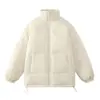 Chaqueta de Color Sólido Estilo Coreano con Cuello Alto Cálido, Ropa de Abrigo de Invierno Versátil de Moda, Chaqueta de Plumas para Hombre Casual Oversize