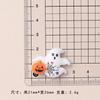 20 accesorios de resina para Halloween con cara brillante de dibujos animados, accesorios hechos a mano, pinza para el cabello, funda para teléfono móvil, taza de agua, tocado, lote