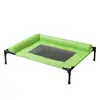 Cama de camping para mascotas con almohada de soporte para el cuello, elevada del suelo, a prueba de humedad, adecuada para perros pequeños y medianos, cama de malla transpirable para todas las estaciones
