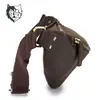 Bolsa de pecho para hombre retro americana, riñonera de cuero vintage, bolso cruzado para exteriores, bolso de hombro casual de gran capacidad, en stock