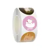 500 pegatinas animales pequeños de dibujos animados texto de ánimo pegatinas en rollo pegatinas redondas lindas para diario personal empaque de regalo pegatinas de sellado