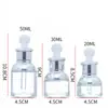 Botellas de vidrio para aceites esenciales al por mayor con gotero, botellas vacías dispensadoras de loción cosmética de 30 ml, botellas portátiles para suero y perfume
