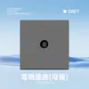 Asia Central Rusa Tipo 86 Interruptor Socket Estándar Europeo, Panel Gris Estilo Ruso, Control Único, Ignífugo, Enchufe Estilo Ruso