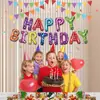 Set de Tarjetas Decorativas con Globos de Feliz Cumpleaños de 16 pulgadas, Colores Personalizables, Contacte al Servicio al Cliente para Letras, Globos de Película de Aluminio