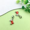 1 Nuevo Plata Antigua Gota de Aceite Aleación Serie Navideña Perla de Agujero Grande Colgante Colgante Pulsera DIY Accesorios de Joyería