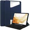 Para Capa Protetora para Tablet Samsung Galaxy TabS9FE Capa de Couro Acrílica Giratória 360 Teclado Bluetooth A
