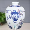 Jarra de Cerámica Azul y Blanco de Jingdezhen para Vino 10 kg 20 kg 30 kg 25 kg Jarra de Vino Vacía con Grifo Botella de Aceite para Uso Doméstico