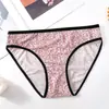 Lindos calzones de algodón para niñas con estampado floral, entrepierna de algodón puro, cómodos y amigables con la piel, de tiro medio con ribete de encaje, calzones para mujer