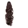 Peluca de coleta rizada en capas para mujer, cabello largo, popular en redes sociales, pinza de garra grande, cabello rizado largo natural, coleta alta elegante