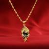Moda Marca Folha Pingente Amor Linguagem Secreta Imitação das Mulheres 24K Joias de Ouro Moda Areia Simples Fornecimento de Ouro Stall