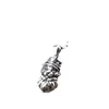 Colgante vintage s925 al por mayor lindo gatito animal sombrero plata esterlina pulida cadena para suéter para hombres y mujeres simple japonés y coreano