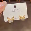 Pendientes Cuadrados de Diamante con Lazo Completo, Moda Versátil Exquisita Coreana y Japonesa, Pendientes Únicos de Lujo Ligero Simples de Gama Alta Super Brillantes