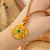 Ansioso Pela Nova Bolsa Pingente Ruyi Lock de Renda Elegante e Versátil da Xiaohongshu Colar de Esmeralda de Luxo Acessível