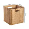 Cestas de Almacenamiento Tejidas al por Mayor para Uso Doméstico, Cestas Organizadoras para Gabinetes y Mesas de Centro, Cajas de Almacenamiento para Ropa y Snacks, Cestas de Mimbre Sintético, Estilo Europeo