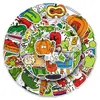 50 pegatinas originales de mercado de verduras, divertidos paquetes de emojis de comida dibujados a mano estilo caricatura, pegatinas transfronterizas para caja de almacenamiento de refrigerador