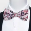 Estoque Pronto do Fabricante Gravata Borboleta Jacquard Formal Masculina para Negócios, Casamento, Festa, Gravata Borboleta Floral de Poliéster em Forma de Seta