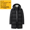 Chaqueta de Plumas de Longitud Media con Logo Personalizado para Hombres y Mujeres, Invierno 90% Plumón de Pato Blanco, Impermeable, Resistente a Manchas, Antiestático, Abrigo Largo