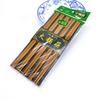 10 pares de pauzinhos de bambu para panela quente de 27 cm, utensílios de cozinha para uso diário, pauzinhos carbonizados para casa, atacado