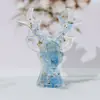 Artesanato com Cola para Pedras de Cristal Transfronteiriças Decorações de Galhos de Cervo de Natal Lembranças de Cabeça de Veado Quartzo Rosa Ametista