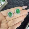 Colgante de calabaza de calcedonia estilo chino bañado en plata al por mayor, ágata natural verde completo, fortuna, prosperidad, longevidad, color jadeíta, nicho transmisión en vivo