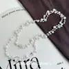 Collar de Perlas Francés de Doble Capa, Temperamento Retro, Diseño de Personalidad de Nicho, Collar Versátil de Apilamiento Moderno y de Alta Gama