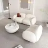 Muebles de estilo nórdico para apartamentos pequeños, dormitorios, salas de estar, tiendas de ropa y propiedades de alquiler; cómodos y relajantes juegos de sofás color crema