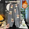 Calça de Pijama de Lã Grão de Neve Infantil Meninos Calça Quente com Veludo Plus Meninas Calça Longa Espessa Outono Inverno Crianças Médias e Grandes Calças de Casa