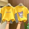 Camiseta de Manga Longa para Meninas Estilo Primavera/Outono 2026 Nova Camada de Base Estilosa para Crianças Top de Algodão Puro Top Falso Duas Peças
