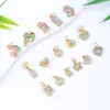 Estilo Chino Antiguo Oro Goteo de Aceite Carácter de Bendición Flor de Paz Colgante de Moda Boutique Accesorios para Pulsera Joyería Venta al por Mayor