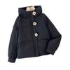 Nuevo Estilo 2025 Abrigo de Algodón para Mujer para el Trabajo, Abrigo de Algodón con Capucha Holgado de Talla Mediana, Abrigo Exterior Pequeño Engrosado Estilo Coreano de Invierno