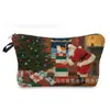 Bolsa de Cosméticos Navideña de Coche de Santa Claus Transfronteriza, Bolso de Mano Navideño Versátil, Bolsa de Almacenamiento Casual para Viajes