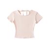 3092-2025 Nuevo Estilo Puro Deseo Casual Top con Cordones para Mujer Europeo y Americano Sexy Ajustado Manga Corta Camiseta Fondo