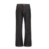 Vibras de Streetwear Americano Jeans de Pierna Ancha para Hombre Rectos Sueltos Casuales Versátiles para el Trabajo Pantalones Largos Negros Moda Masculina Tendencia