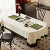 Mantel Estilo Vintage, Lavable, Resistente al Aceite, Impermeable, Resistente al Calor, Nuevo Modelo 2025, Lujo Ligero, Ambiente de Alta Gama, Mantel Rectangular