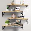 Estante de Pared de Pueblo Estante Flotante de Pared para Sala de Estar Estante de Esquina de Madera Estante de Almacenamiento de Pared para Baño