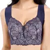 Ropa interior transfronteriza de talla grande para comercio exterior sin aros de acero sexy de encaje deportiva para dormir chaleco sujetador para chica rellenita fino con realce