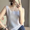 Camisola 100% Lana de Grano de Maíz para Mujer, Amigable con la Piel, No Irritante, Corte Ajustado, Chaleco Base Elástico para Capas de Otoño e Invierno