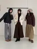 Chaqueta ligera de algodón con capucha y relleno de plumón para mujer, nuevo estilo corto de invierno, abrigo cálido estilo coreano, chaqueta acolchada casual de moda
