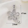 Hebilla de Collar de Perlas de Color Dorado 18K que Conserva el Color con Pétalos de Flor Microincrustados Hebilla de Conexión Pulsera Collar Accesorios para Joyería DIY