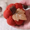Decoraciones Nuevas de Acción de Gracias Transfronterizas Colgante de Calabaza Naranja Festival de la Cosecha Pequeños Adornos de Calabaza Tejidos Diseño de Escena