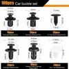 100 PIEZAS en caja, clips universales para parachoques de coche, juego de clips surtidos, tornillos de expansión para interior de coche