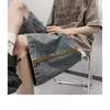 Shorts de mezclilla delgada de verano para hombre, estilo coreano, rectos, casuales, pantalones de marca de moda