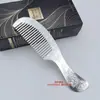 Nuevo Peine de Pavo Real Plateado Antiestático Mango Largo Peine para el Cabello Peine de Meridianos de Masaje Chapado en Plata Raspado Hogar Enviar a Madre Novia
