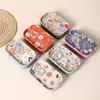 Mini Lata Caixa de Armazenamento de Joias Caixa de Lata Florzinha Fresca Coração Delicado Organização de Mesa Decoração de Casa