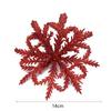 Decorações de Natal Flores Artificiais de Natal 14cm Flores Auspiciosas Pingentes para Árvore de Natal Flores com Pó Dourado