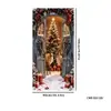 Capa de porta de laço de Natal 2026 mais vendida transfronteiriça tecido decorativo para férias de Natal bandeira de tecido para pendurar na porta externa
