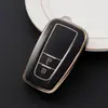 Adecuado para coche Toyota corona Carolina Camry borde dorado coche TPU pegamento flexible funda de llave todo incluido para mujer