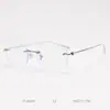 Óculos sem Aro para Mulheres e Homens, Estilo para Negócios e Dia a Dia, Podem Ser Equipados com Lentes Anti-Luz Azul, Podem Ser Adaptados com Lentes de Grau e Têm um Toque de Luxo
